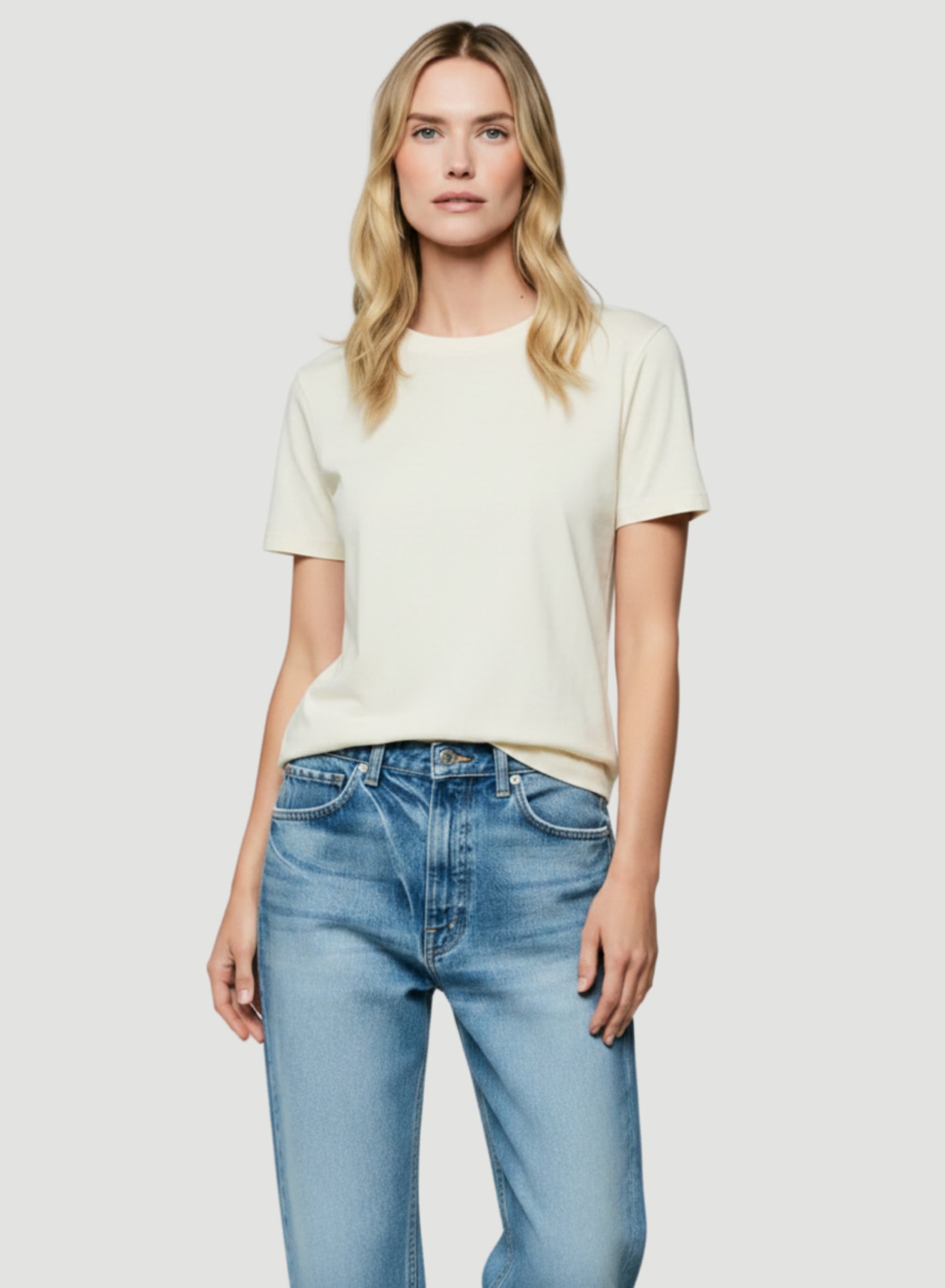 100% Cashmere Short Sleeve Crewneck T Shirt for Women – Majestic