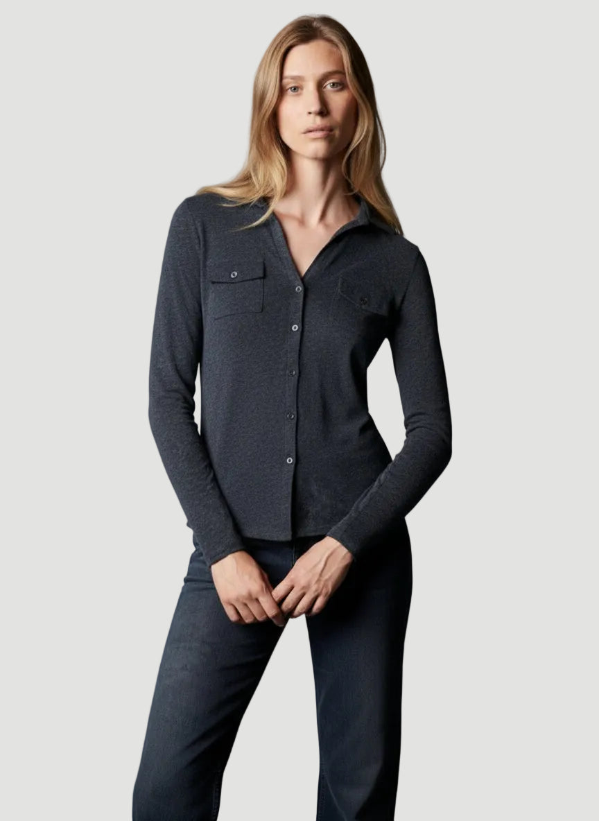 Cotton Cashmere Long Sleeve Pocket Shirt – Majestic Filatures