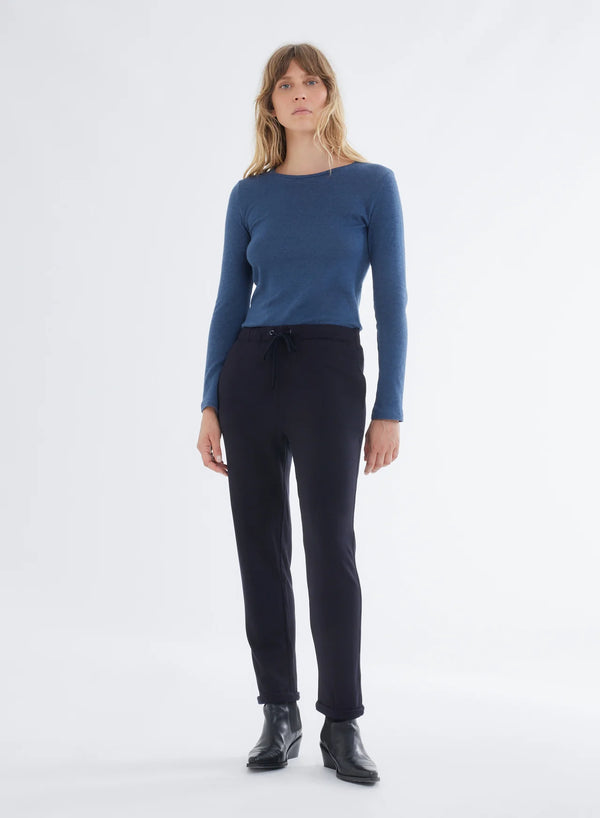 French Terry Drawstring Pant With Cuff - BOTTOMS - Majestic Filatures North America