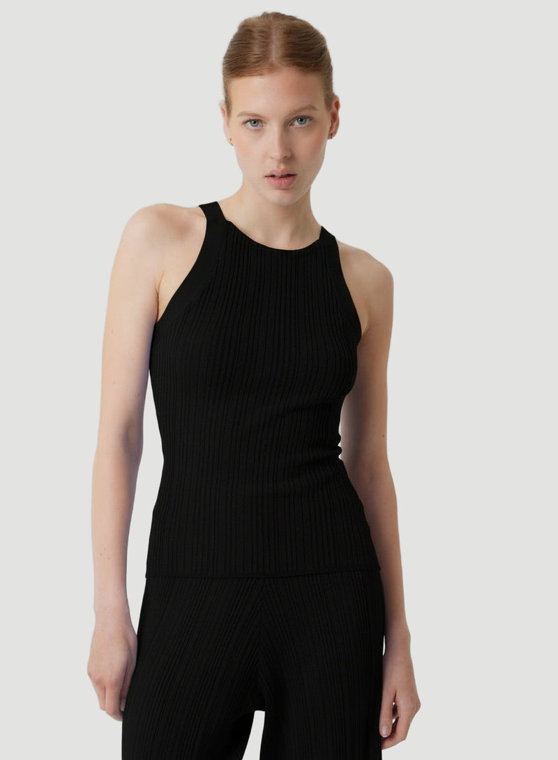 Stretch Organic Cotton Metallic Tank