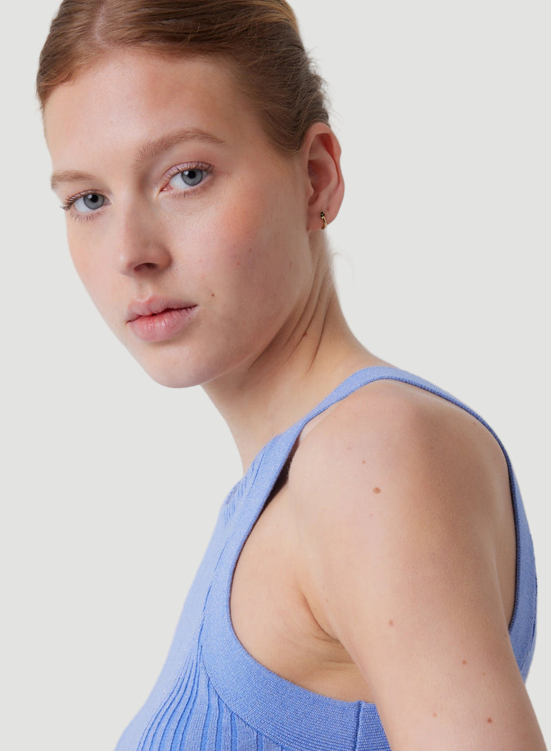 Stretch Organic Cotton Metallic Tank