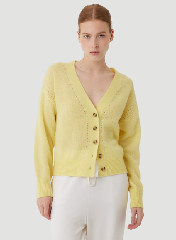 Cashmere Silk V-Neck Cardigan