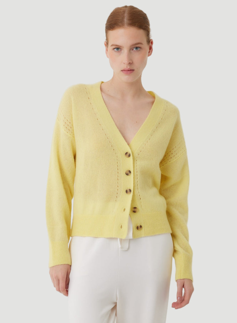 Cashmere Silk V-Neck Cardigan