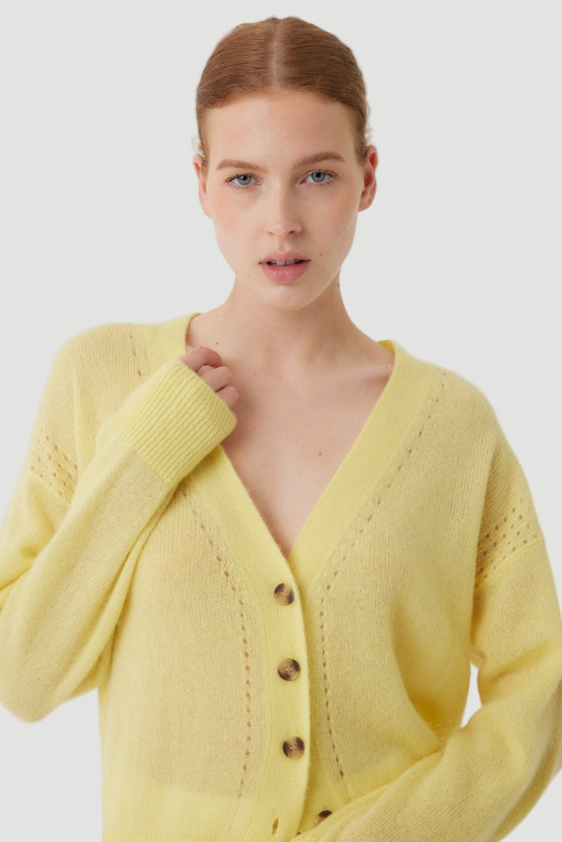 Cashmere Silk V-Neck Cardigan