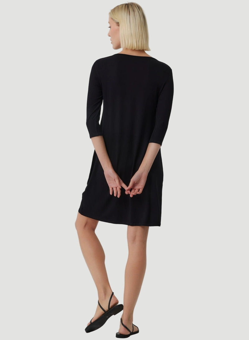 Soft Touch 3/4 Sleeve Boatneck Dress