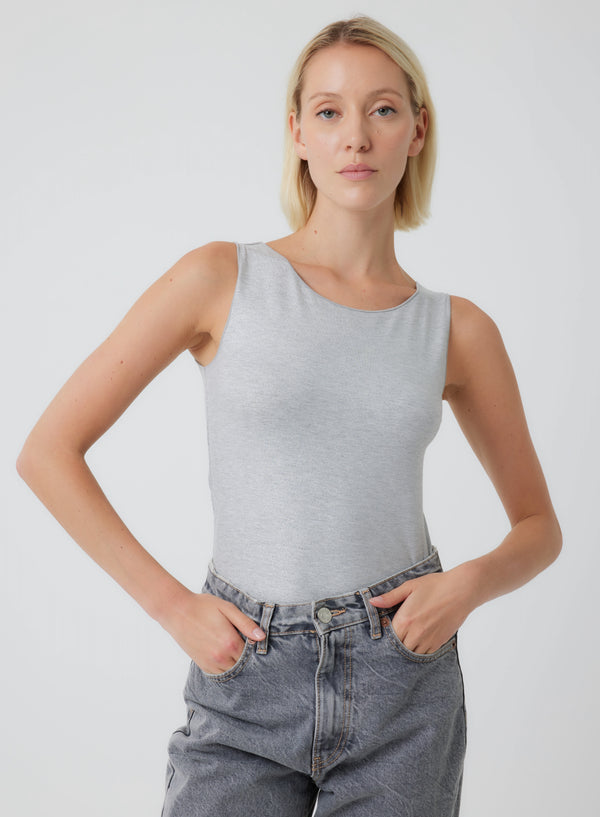 Soft Touch Metallic Crewneck Tank