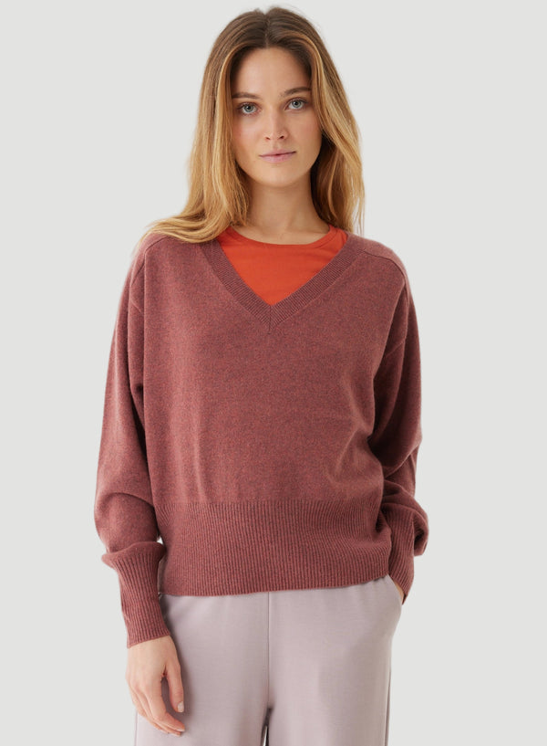 Cashmere Long Sleeve Pullover V-Neck