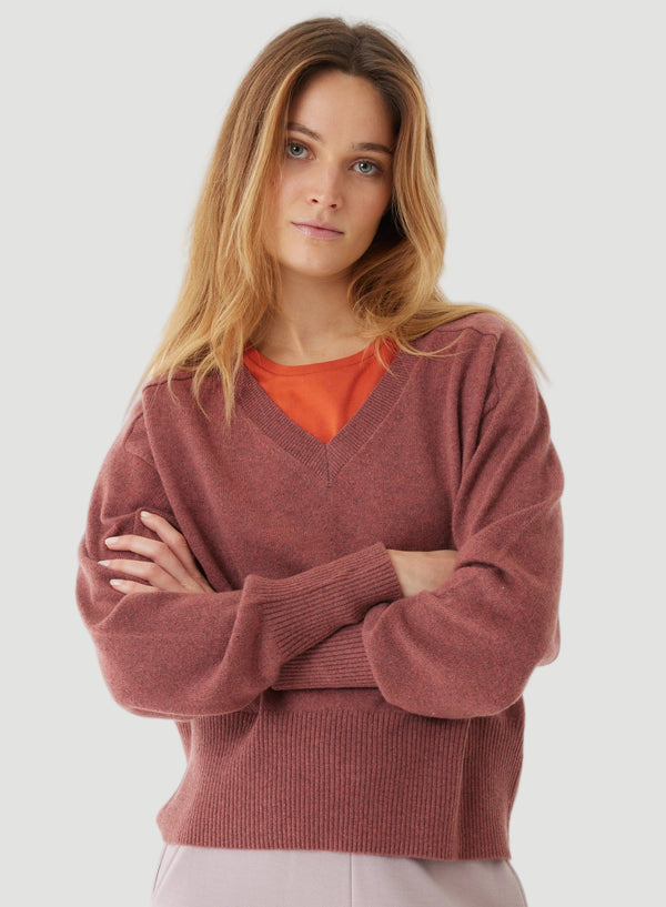 Cashmere Long Sleeve Pullover V-Neck