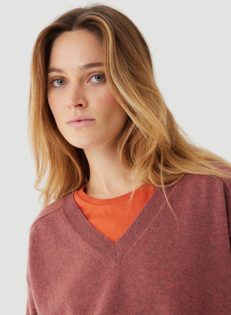 Cashmere Long Sleeve Pullover V-Neck