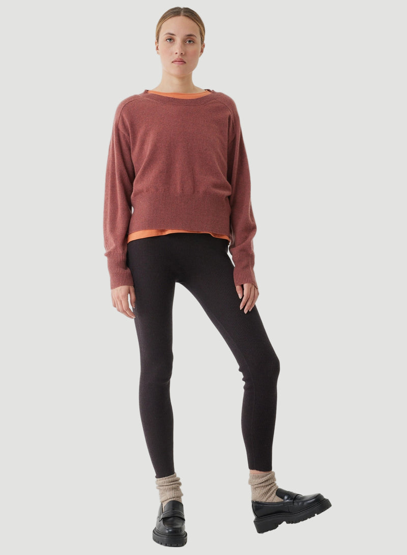 Cashmere Long Sleeve Pullover Crewneck