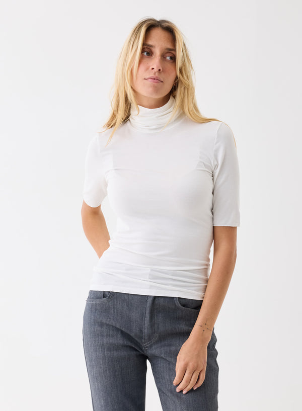 Soft Touch Elbow Sleeve Turtleneck