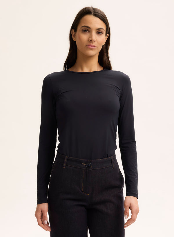 Ultra Sculpting Jersey Long Sleeve Crewneck