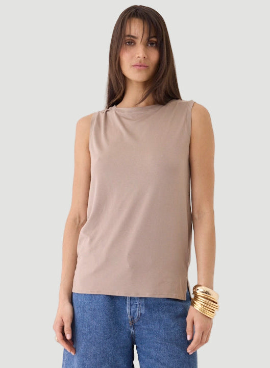 Soft Touch Semi Relaxed Boatneck Tank - TANK - Majestic Filatures North America