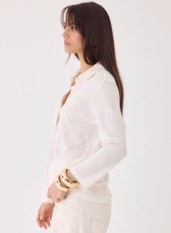Stretch Linen 3/4 Sleeve Shirt - SHIRT - Majestic Filatures North America