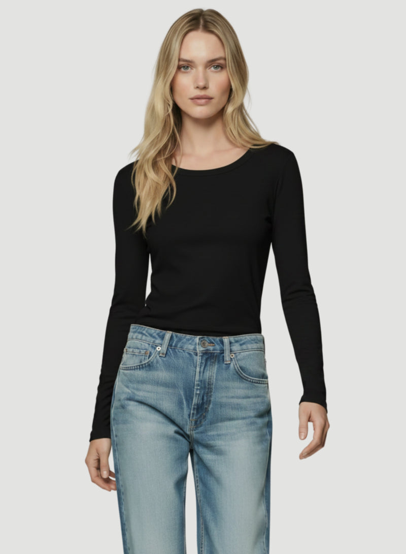 Majestic Filatures | Soft Touch Long Sleeve Crewneck T-Shirt