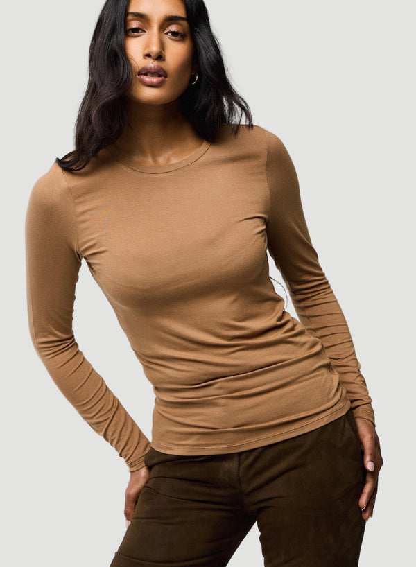 Soft Touch Long Sleeve Crewneck T-Shirt - CREW L/S - Majestic Filatures North America