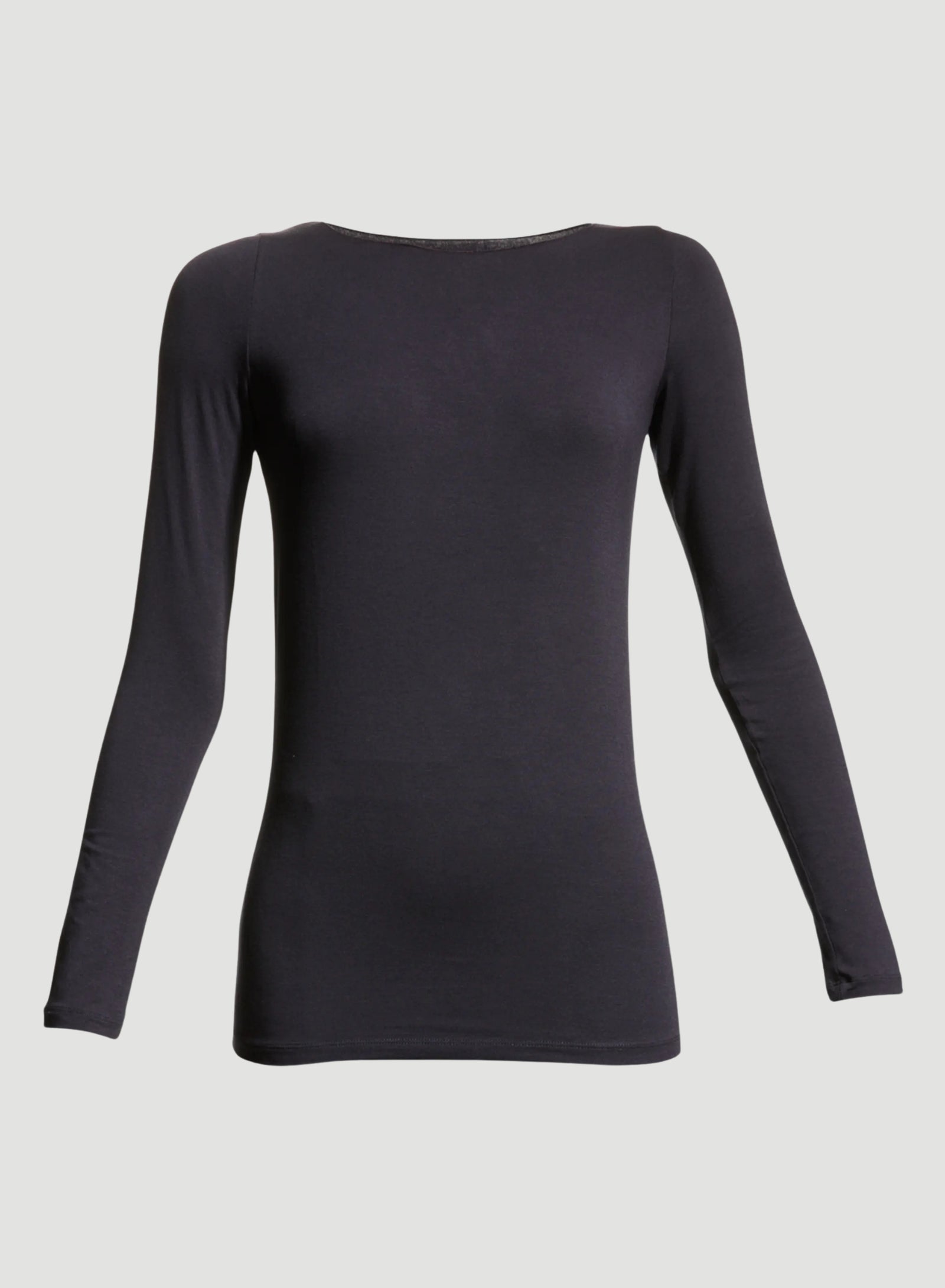 n　美品　リムアーク Boat neck all in one Soft Touch Long Sleeve Merrow Edge Boatneck T-Shirt for Women