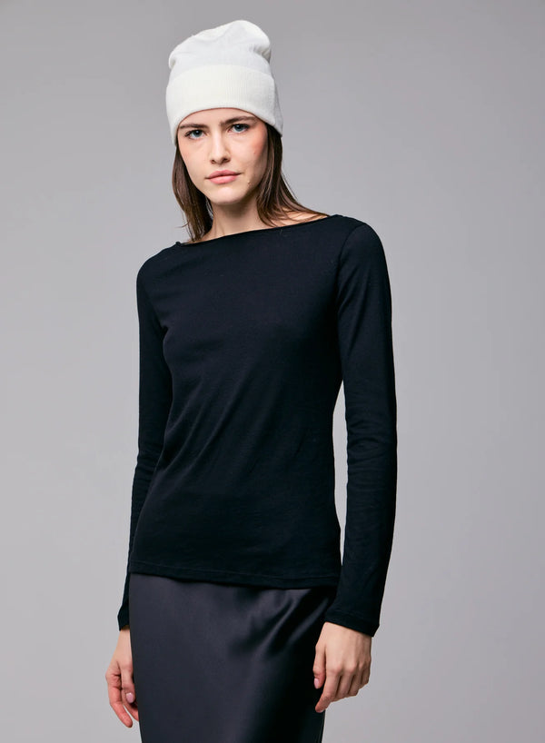 Soft Touch Long Sleeve Merrow Edge Boatneck T-Shirt