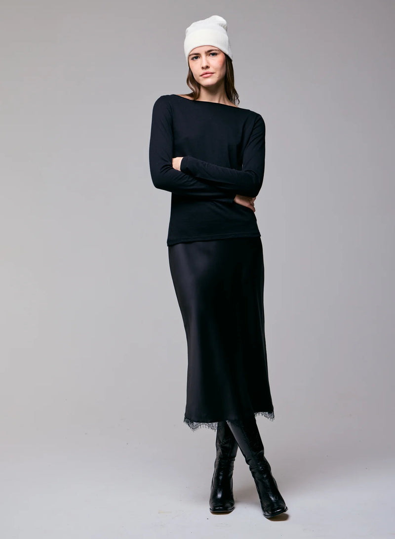 Soft Touch Long Sleeve Merrow Edge Boatneck T-Shirt