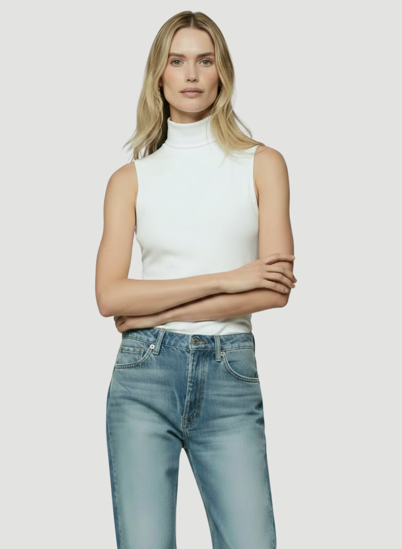 Soft Touch Sleeveless Turtleneck for Women NOIR – Majestic