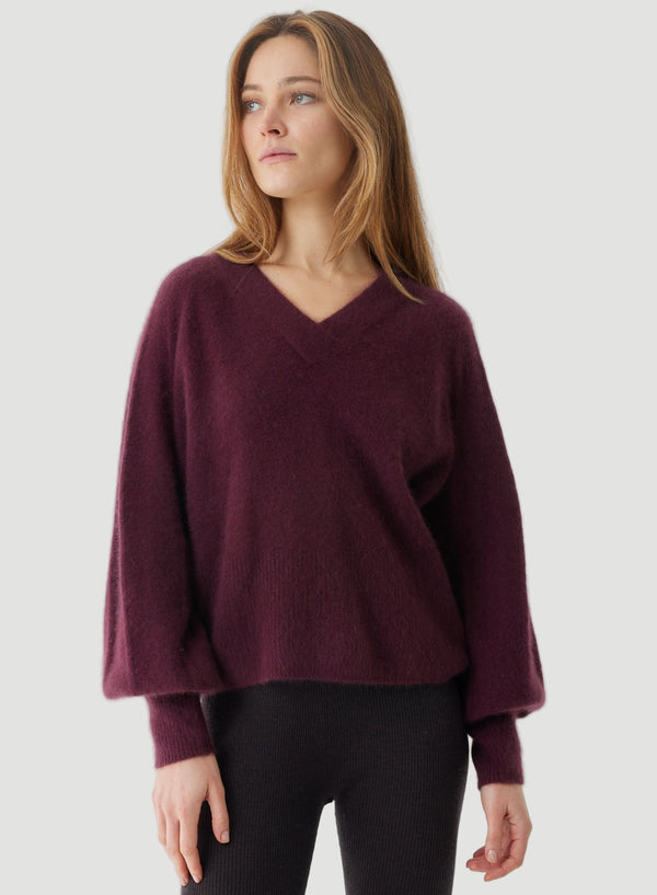 Ultra Soft Knit Long Sleeve V-Neck Sweater