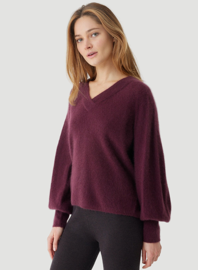 Ultra Soft Knit Long Sleeve V-Neck Sweater