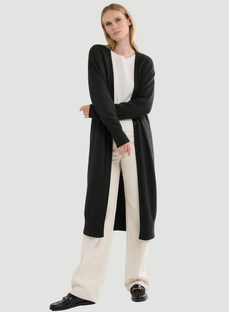 Cashmere V-Neck Maxi Cardigan