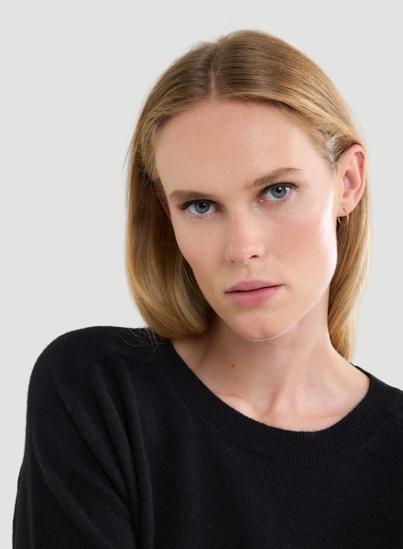 Cashmere Long Sleeve Pullover Crewneck