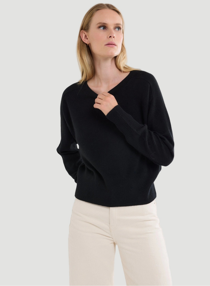Cashmere Long Sleeve Pullover Crewneck