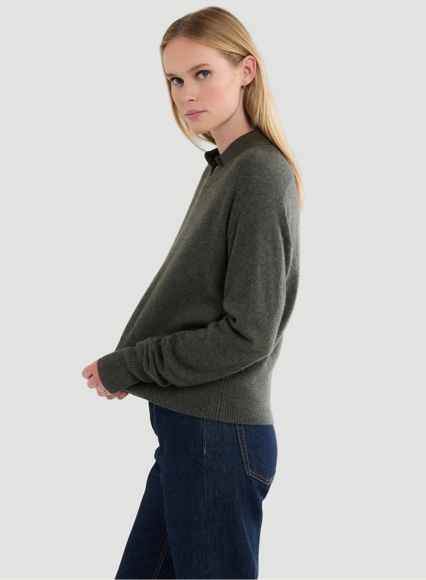 Cashmere Long Sleeve Pullover Crewneck