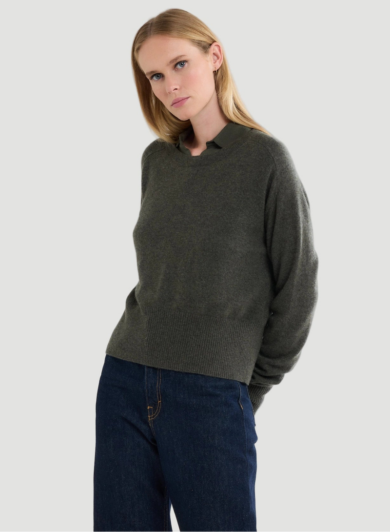 Cashmere Long Sleeve Pullover Crewneck
