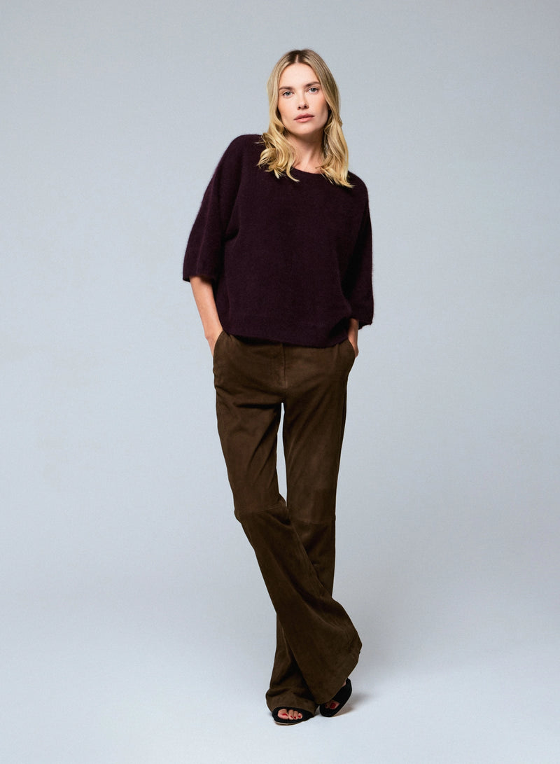 Ultra Soft Knit Elbow Sleeve Pullover - CREW ELBOW SLV - Majestic Filatures North America