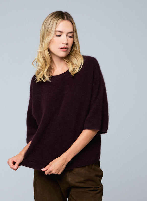 Ultra Soft Knit Elbow Sleeve Pullover - CREW ELBOW SLV - Majestic Filatures North America
