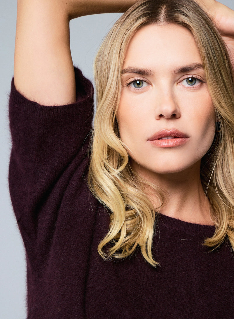 Ultra Soft Knit Elbow Sleeve Pullover - CREW ELBOW SLV - Majestic Filatures North America