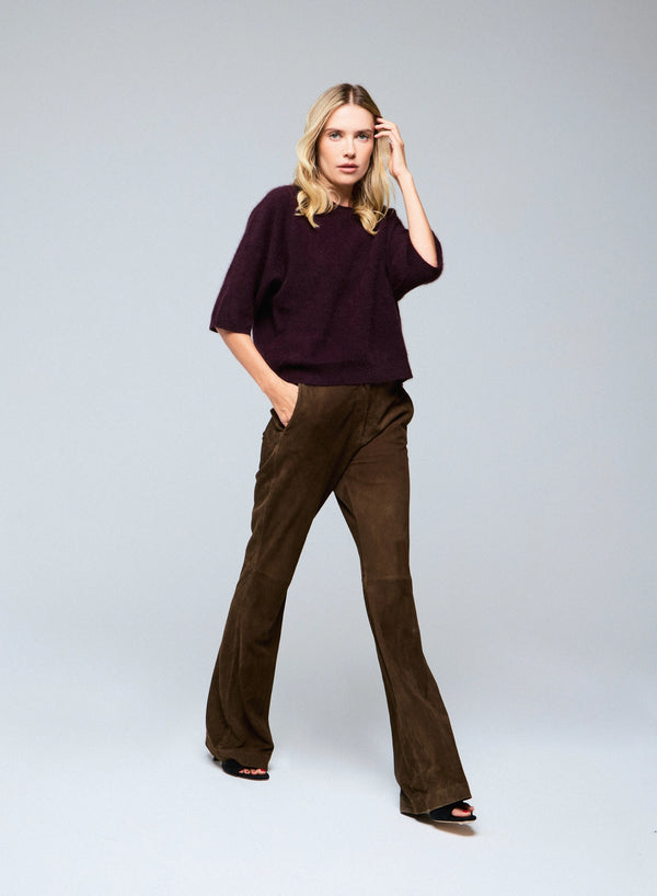 Ultra Soft Knit Elbow Sleeve Pullover - CREW ELBOW SLV - Majestic Filatures North America