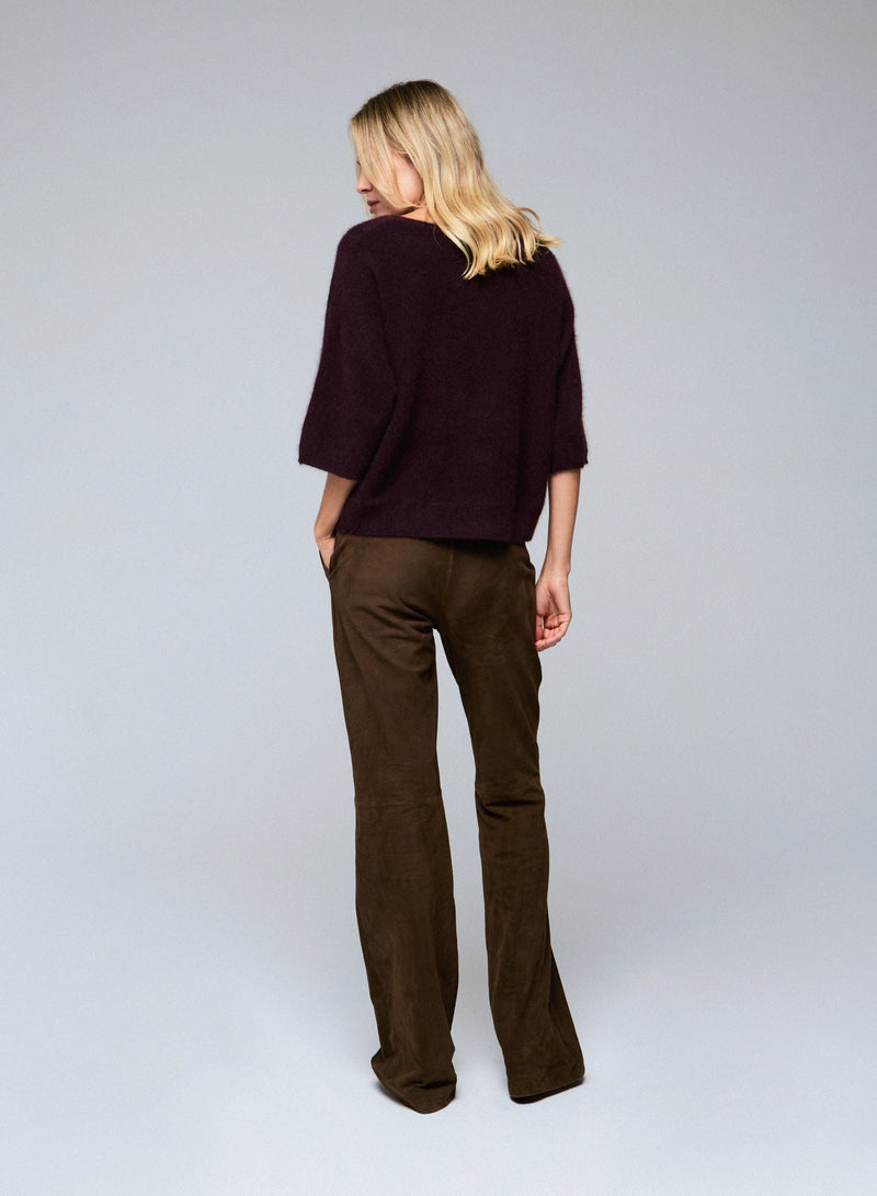 Ultra Soft Knit Elbow Sleeve Pullover - CREW ELBOW SLV - Majestic Filatures North America