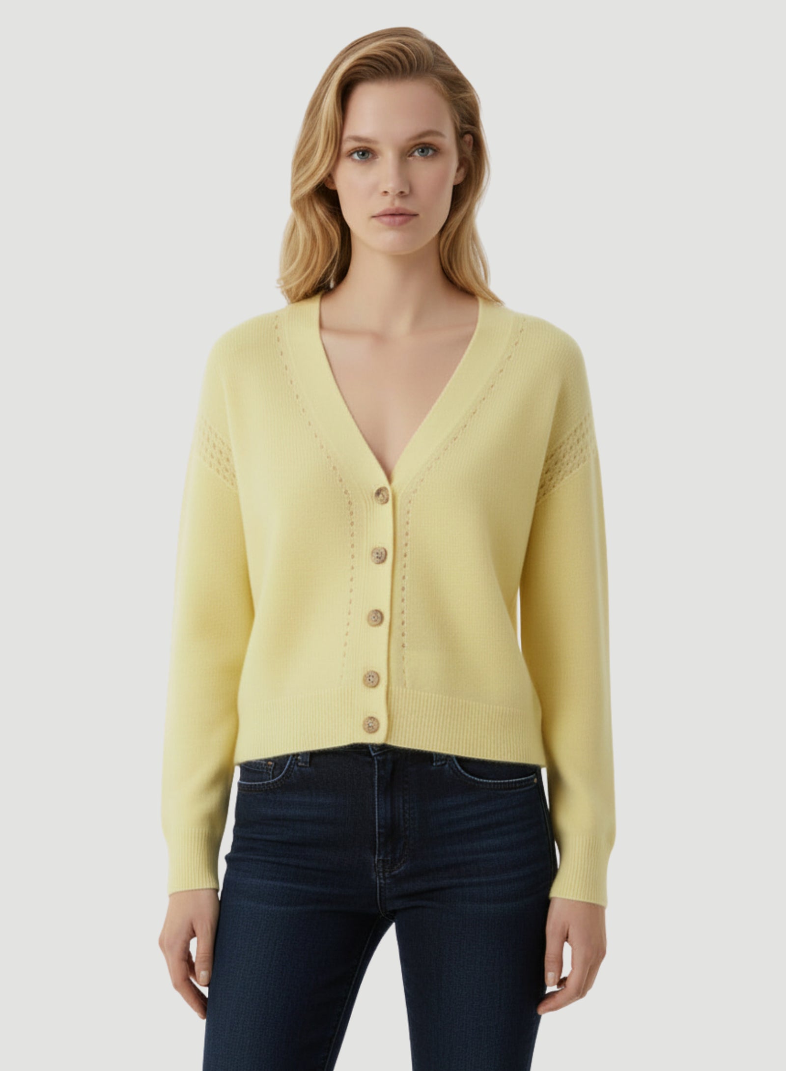 Cashmere Silk V-Neck Cardigan – Majestic Filatures North America