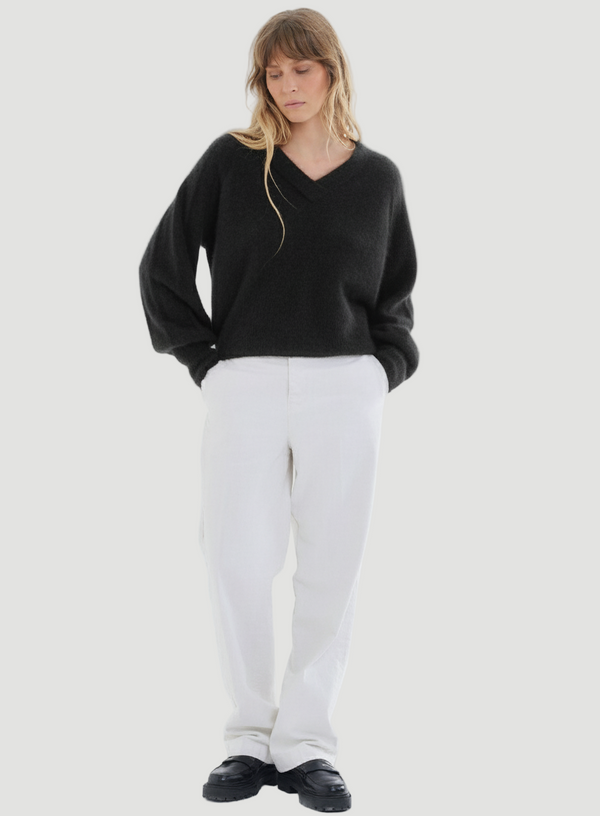 Ultra Soft Knit Long Sleeve V-Neck Sweater