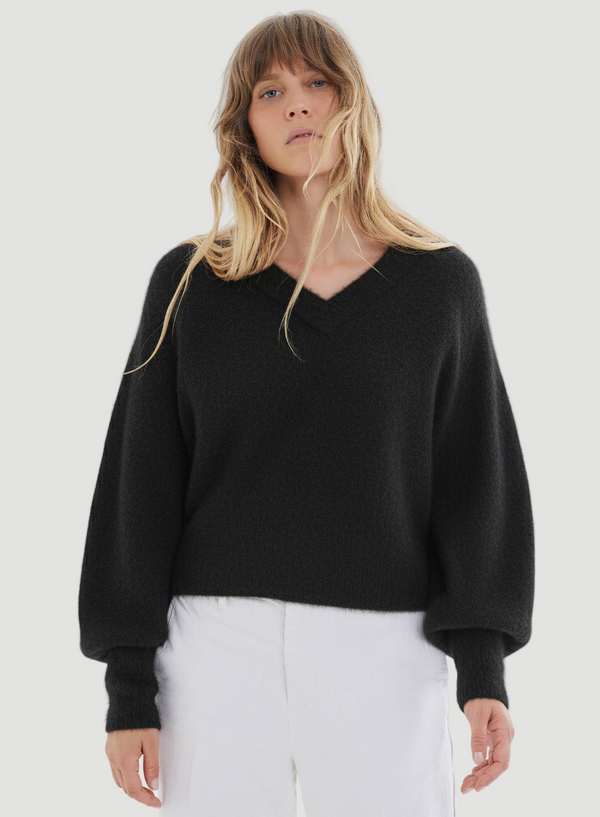 Ultra Soft Knit Long Sleeve V-Neck Sweater