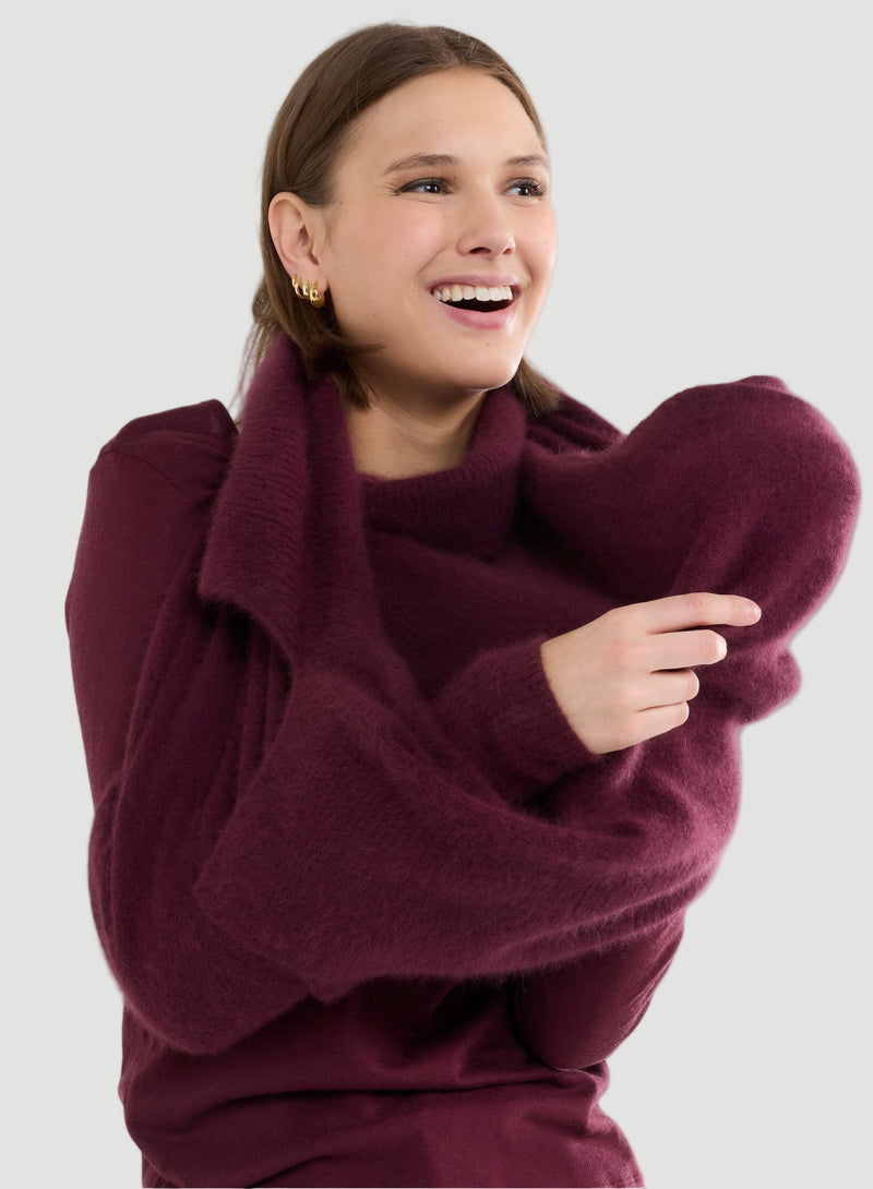 Ultra Soft Knit Long Sleeve Turtleneck Sweater