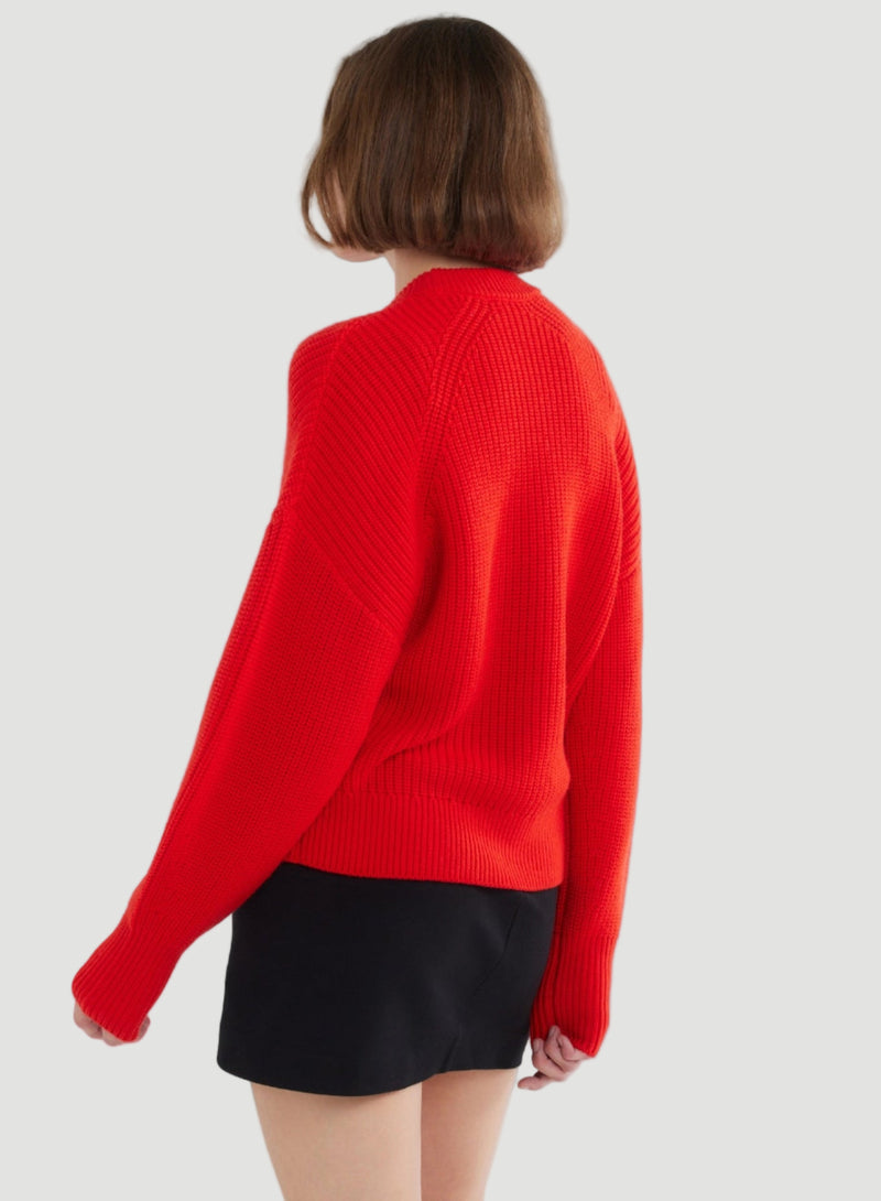 Merino Rib Knit Long Sleeve Sweater