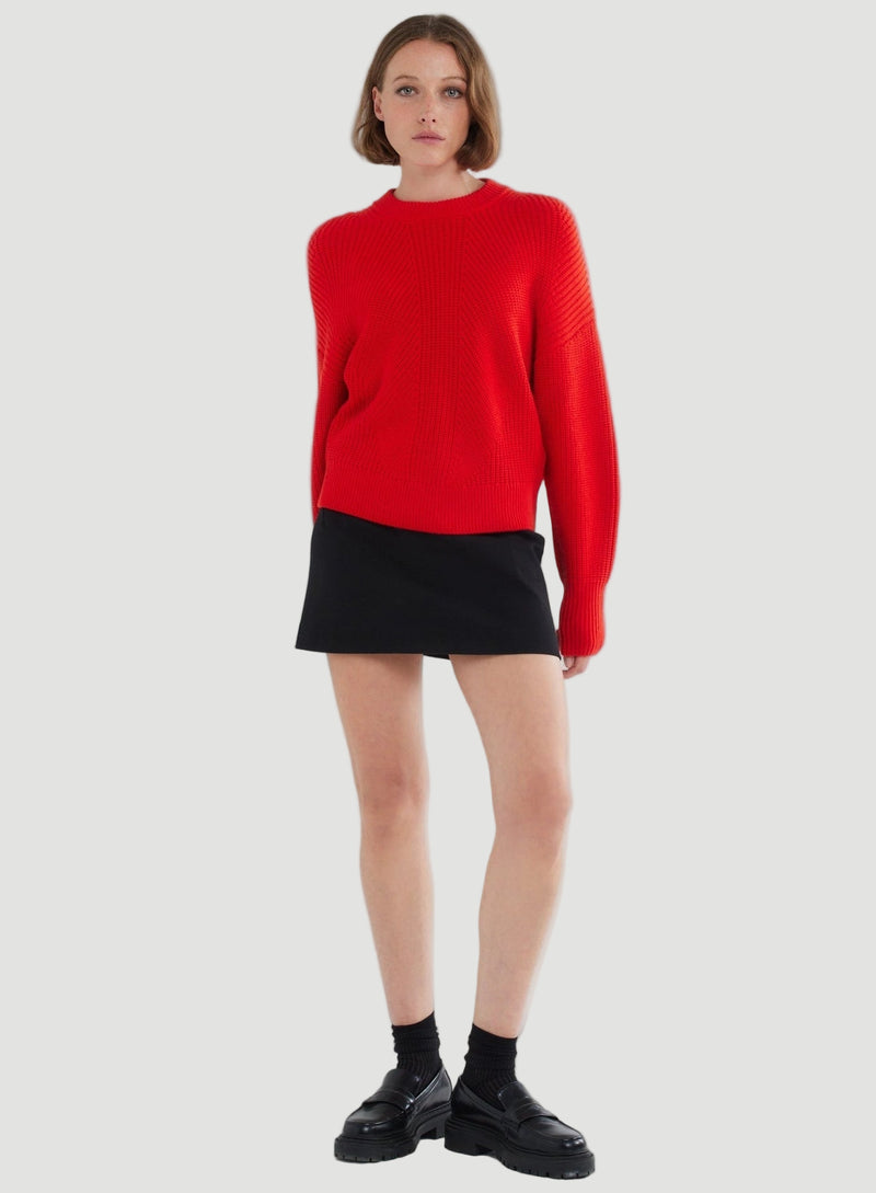 Merino Rib Knit Long Sleeve Sweater