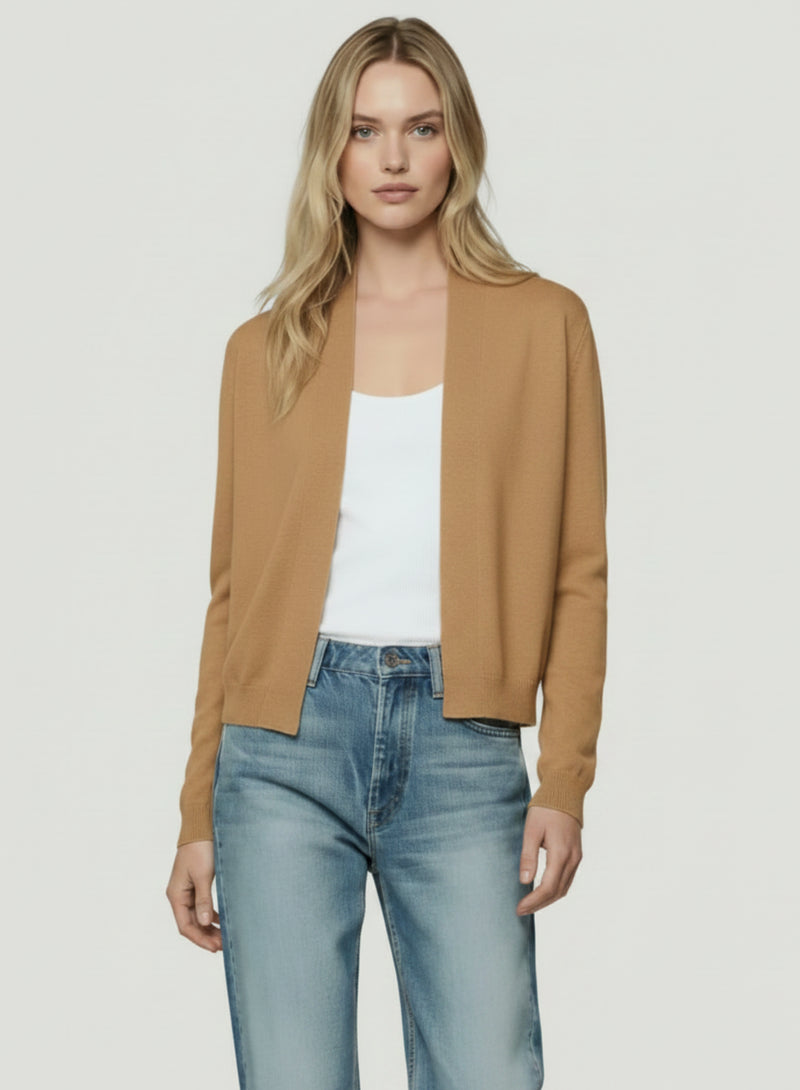 Cashmere Seamless Open Cardigan