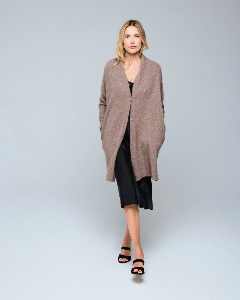 Merino Fox Midi Cardigan - CREWNECK L/S - Majestic Filatures North America