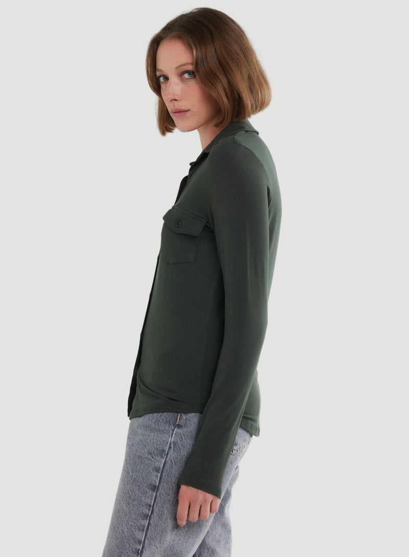 Soft Touch Long Sleeve Pocket Shirt