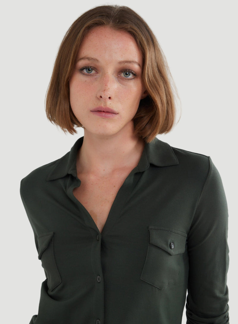 Soft Touch Long Sleeve Pocket Shirt