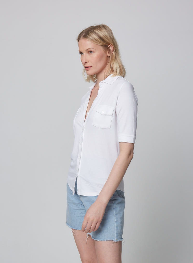 Soft Touch Elbow Sleeve Pocket Shirt - SHIRT - Majestic Filatures North America