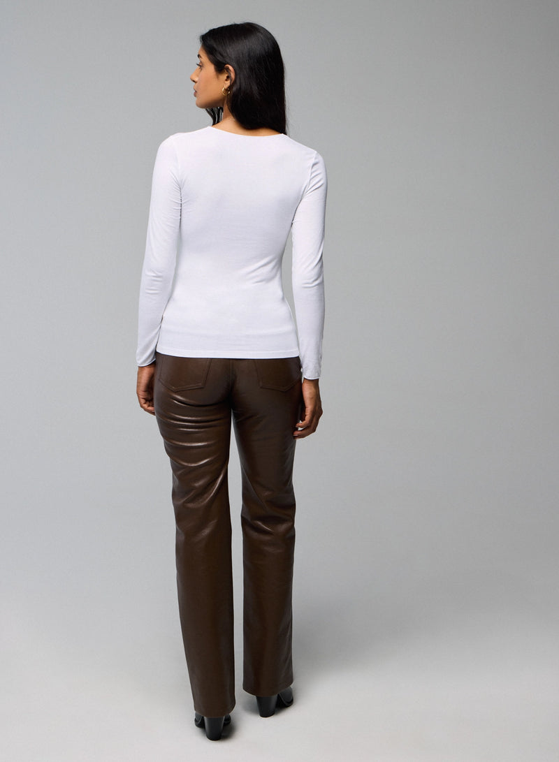 Soft Touch Long Sleeve Merrow Edge Boatneck T-Shirt - BOATNECK L/S - Majestic Filatures North America
