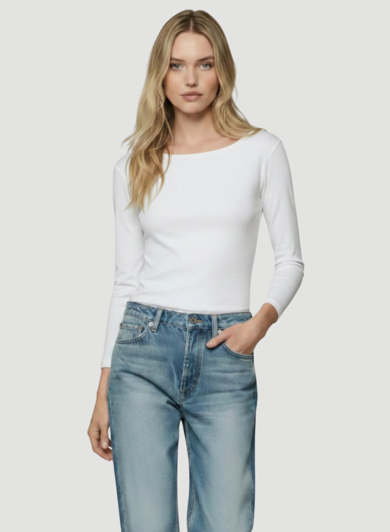 Soft Touch 3/4 Sleeve Merrow Edge Boatneck T-Shirt – Majestic