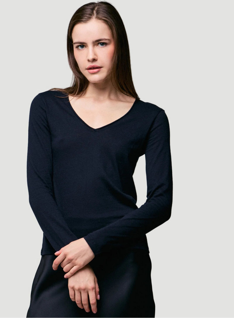 Soft Touch Long Sleeve V-Neck T-Shirt